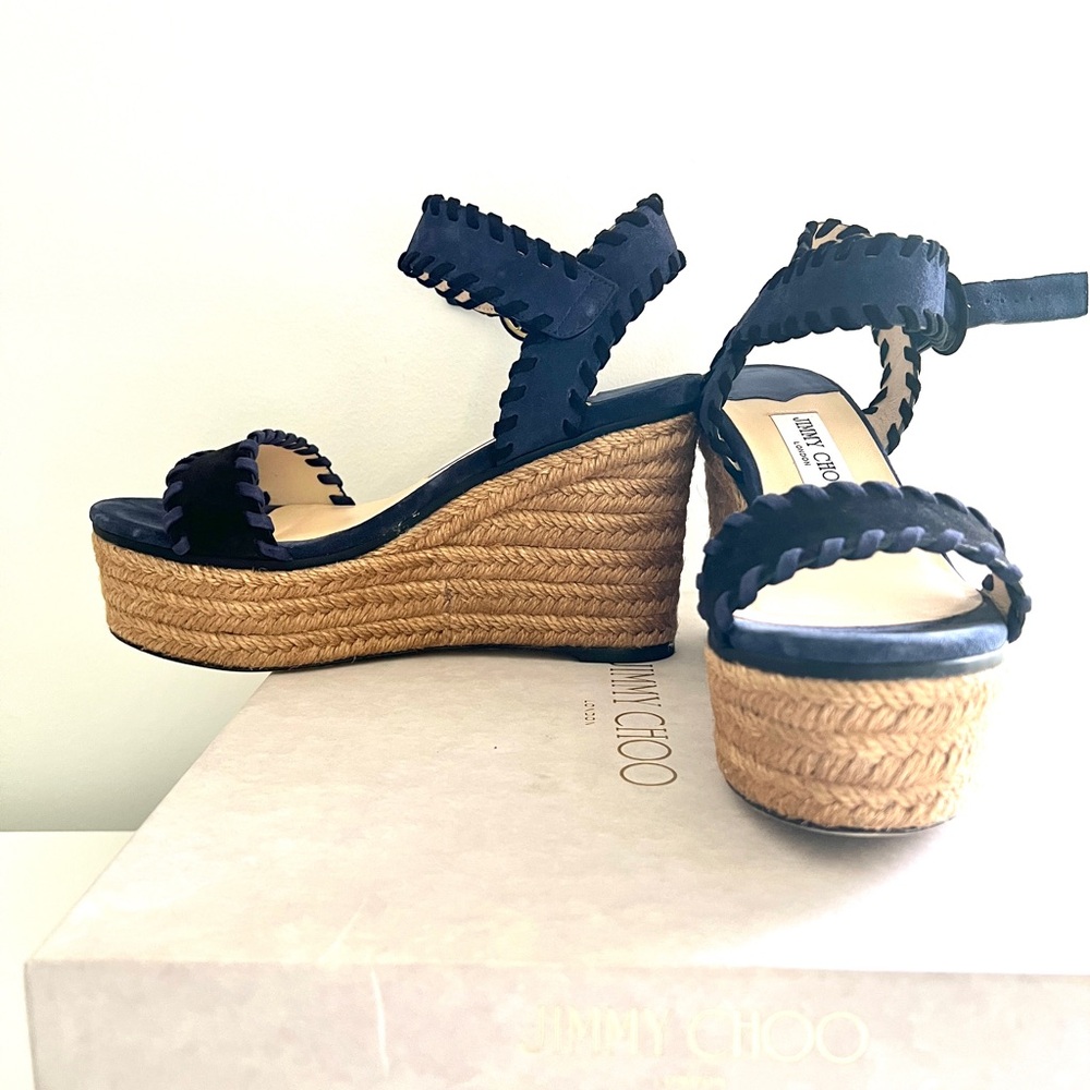 Jimmy Choo Abigail Blue Espadrille Wedge - Picture 3 of 7